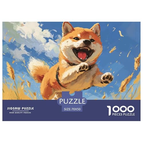 Cute Shiba Inu-Puzzle 1000 Stück Für Erwachsene, Recycelter Karton, 70x50cm/1000pcs von TZOVPCDFA