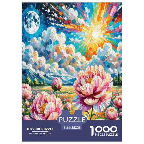 Dahlia Puzzle 1000-teilige Schwer Puzzle Spielzeug Pädagogisches Spiel Impossible Herausforderungsspielzeug Für Erwachsene Kinder 38x26cm/1000pcs von TZOVPCDFA