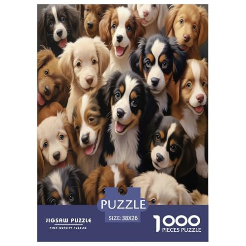 Der Border Collie Puzzle 1000-teilige Schwer Puzzle Spielzeug Lernspiel Impossible Herausforderungsspielzeug Für Erwachsene Und Kinder in Bewährter 38x26cm/1000pcs von TZOVPCDFA