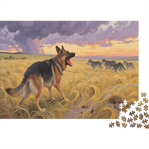Deutscher Schäfer Puzzle 1000 Teile Erwachsene UndKinder Ab Weizenfeld Farbpuzzle Für Die Ganze Familie Wohndekoration 1000pcs (75x50cm) von TZOVPCDFA