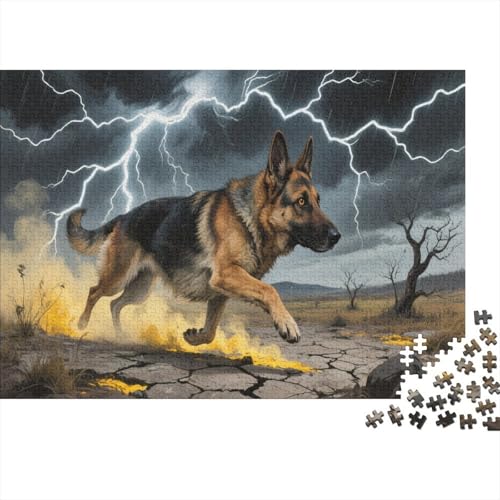 Deutscher SchäferPuzzles 1000 Teile Erwachsene UndKinder Ab Blitz Farbpuzzle Geschicklichkeitsspiel Für Die Ganze Familie Wohndekoration 1000pcs (75x50cm) von TZOVPCDFA