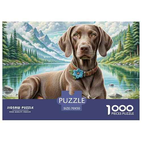 Deutscher kurzhaariger Zeiger– Puzzle 1000 Teile, Geschicklichkeitsspiel Für Die Ganze Familie, Buntes Legespiel, Erwachsenenpuzzle Ab 14 Jahren（Rural Scenery） 70x50cm/1000pcs von TZOVPCDFA
