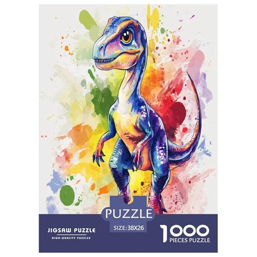 Dinosaurier Puzzle 1000 Teile Schwer Puzzle Spielzeug Pädagogisches Spiel Impossible Herausforderung Spielzeug Für Erwachsene Kinder 38x26cm/1000pcs von TZOVPCDFA