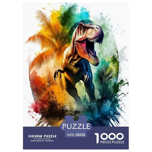 Dinosaurier Puzzle 1000-teilige Schwer Puzzle Spielzeug Pädagogisches Spiel Impossible Herausforderung Spielzeug Für Erwachsene Und Kinder in Bewährter 38x26cm/1000pcs von TZOVPCDFA