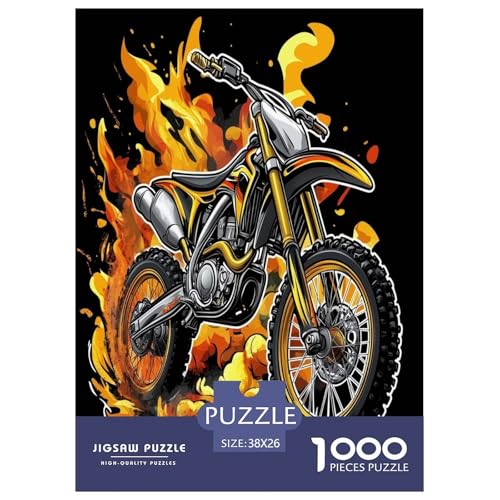 Dirt Bike Puzzles 1000 Teile Schwer Puzzle Spielzeug Pädagogisches Spiel Impossible Herausforderung Spielzeug Für Erwachsene Und Kinder in Bewährter 38x26cm/1000pcs von TZOVPCDFA