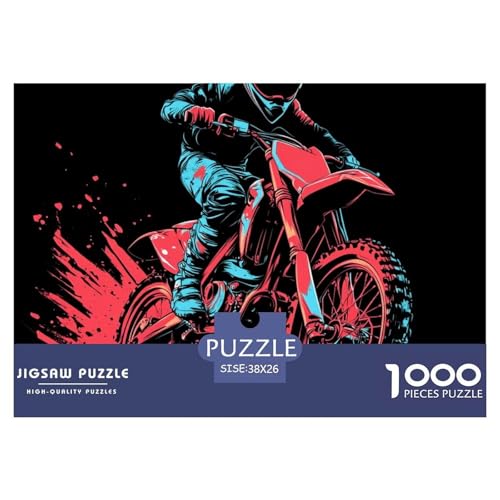 Dirt Bike– Vehicle – Lustiges Puzzle – Puzzle Für Erwachsene – 100% Recycelter Karton – 1000 Teile 38x26cm/1000pcs von TZOVPCDFA