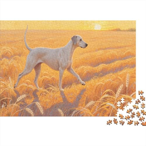 Doberman Pinscher Puzzle 1000 Teile Erwachsene UndKinder Ab Weizenfeld Farbpuzzle Geschicklichkeitsspiel Wohndekoration 1000pcs (75x50cm) von TZOVPCDFA