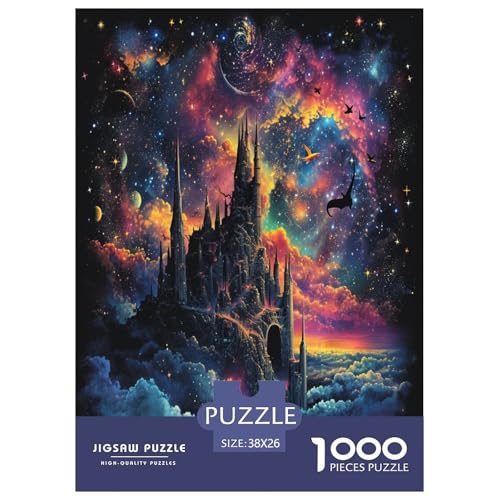 Dream Schloss Puzzle 1000-teilige Schwer Puzzle Spielzeug Pädagogisches Spiel Impossible Herausforderung Spielzeug Für Erwachsene Und Kinder Ab 14 Jahren 38x26cm/1000pcs von TZOVPCDFA