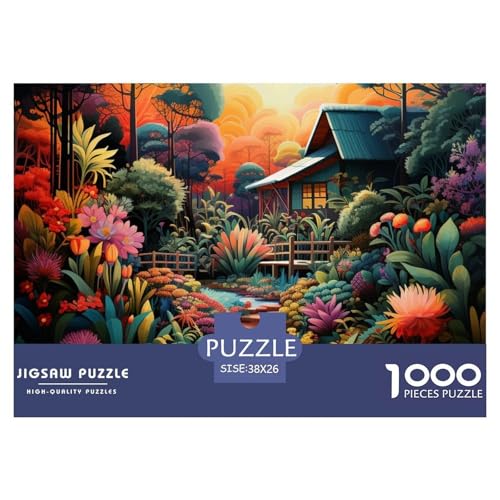 Dschungelhütte– Puzzle 1000 Teile, Geschicklichkeitsspiel Für Die Ganze Familie, Buntes Legespiel, Erwachsenenpuzzle Ab 14 Jahren（Strange Flower Clusters） 38x26cm/1000pcs von TZOVPCDFA