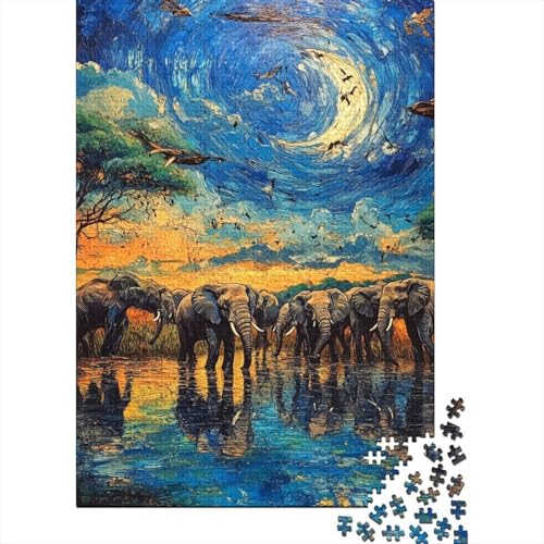Elephant Puzzles 1000 Teile Schwer Puzzle Spielzeug Lernspiel Impossible Herausforderungsspielzeug Für Erwachsene Und Kinder in Bewährter 1000pcs (75x50cm) von TZOVPCDFA