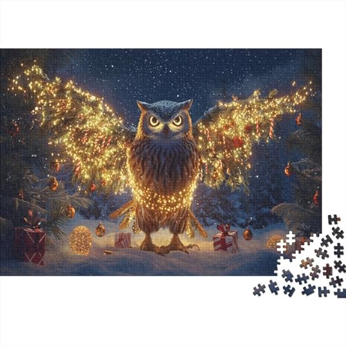 Eule 1000 Teile,Impossible Puzzle,Geschicklichkeitsspiel Für Die Ganze Familie, Erwachsenen Puzzlespiel Puzzel 1000pcs (75x50cm) von TZOVPCDFA