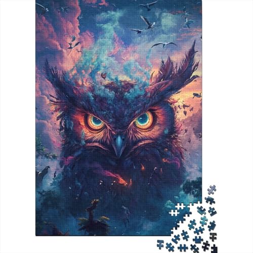 Eule Puzzle 1000 Teile Schwer Puzzle Spielzeug Pädagogisches Spiel Impossible Herausforderung Spielzeug Für Erwachsene Und Kinder Ab 12 Jahren 1000pcs (75x50cm) von TZOVPCDFA