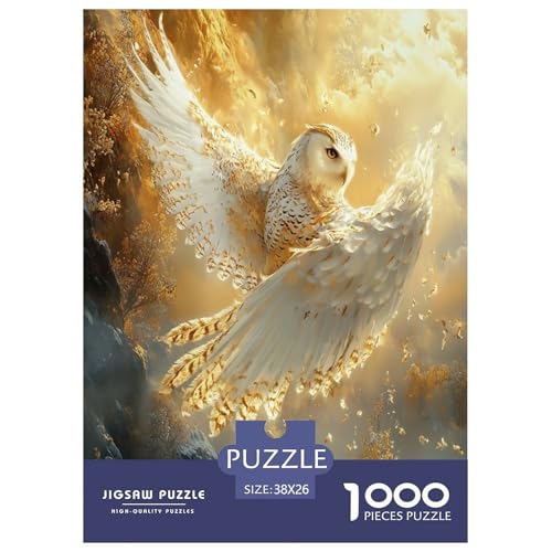 Eule Puzzle 1000-teilige Schwer Puzzle Spielzeug Pädagogisches Spiel Impossible Herausforderung Spielzeug Für Erwachsene Kinder 38x26cm/1000pcs von TZOVPCDFA