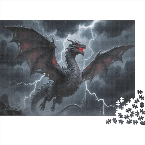 Europäischer Drache Puzzle 1000 Teile Erwachsene UndKinder Ab Teufel Kid ImpossiblePuzzle Geschicklichkeitsspiel Wohndekoration 1000pcs (75x50cm) von TZOVPCDFA