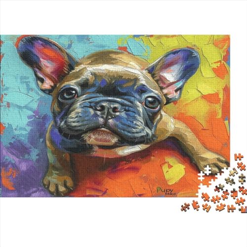 FRANZÖSISCHER BULLDONG 1000 Teile,Impossible Puzzle,Geschicklichkeitsspiel Für Die Ganze Familie, Erwachsenen Puzzlespiel Puzzel 1000pcs (75x50cm) von TZOVPCDFA