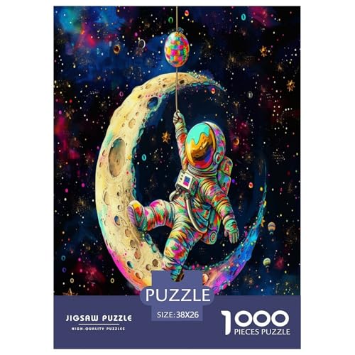 Fettes Baby Astronaut Puzzle 1000 Teile Schwer Puzzle Spielzeug Lernspiel Impossible Herausforderungsspielzeug Für Erwachsene Und Kinder Ab 12 Jahren 38x26cm/1000pcs von TZOVPCDFA