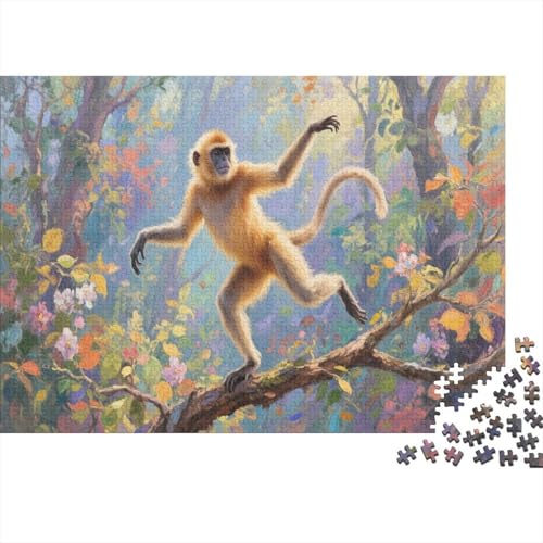 Goldener AFFE Puzzle 1000 Teile Pragser Für Erwachsene Dschungel Tiere ImpossiblePuzzle Für Die Ganze Familie Wohndekoration 1000pcs (75x50cm) von TZOVPCDFA
