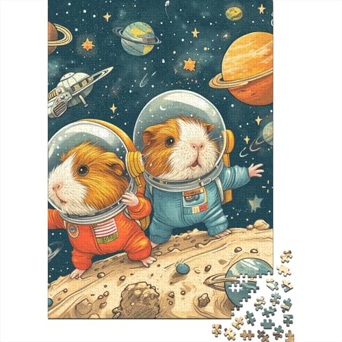 Guinea Schweins Explore Space Puzzles 1000 Teile Schwer Puzzle Spielzeug Lernspiel Impossible Herausforderungsspielzeug Für Erwachsene Und Kinder Ab 14 Jahren 1000pcs (75x50cm) von TZOVPCDFA