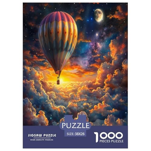 Heißluftballon Puzzle 1000 Teile Schwer Puzzle Spielzeug Pädagogisches Spiel Impossible Herausforderungsspielzeug Für Erwachsene Und Kinder in Bewährter 38x26cm/1000pcs von TZOVPCDFA