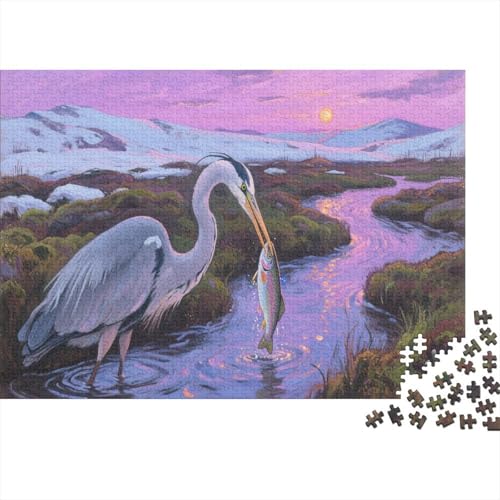 Heron Puzzlesc 1000 Teile Pragser Für Erwachsene rotgekrönter Kran ImpossiblePuzzle Für Die Ganze Familie Wohndekoration 1000pcs (75x50cm) von TZOVPCDFA