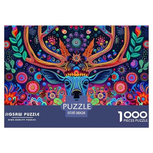 HirschPuzzle 1000 Teile Für Erwachsene Kunst Puzzles 1000 Farbiges Mandala IllustrationPuzzle Für Kinder Ab 14 Jahren 38x26cm/1000pcs HirschPuzzle 1000 Teile Für Erwachsene Kunst Puzzles 1000 Farbiges Mandala IllustrationPuzzle Für Kinder Ab 14 Jahren 38x26cm/1000pcs von TZOVPCDFA
