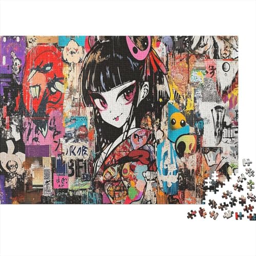 Japanische Graffiti Puzzle 1000 Teile Für Erwachsene künstlerischer Stil ImpossiblePuzzle Ravensburger Hat Sammelbedeutung WohndekoRatteion 1000pcs (75x50cm) von TZOVPCDFA