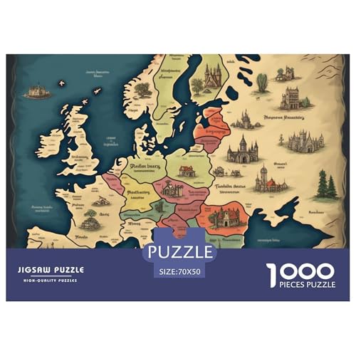 Karteof Europe– Painting – Lustiges Puzzle – Puzzle Für Erwachsene – 100% Recycelter Karton – 1000 Teile 70x50cm/1000pcs Karteof Europe– Painting – Lustiges Puzzle – Puzzle Für Erwachsene – 100% Recycelter Karton – 1000 Teile 70x50cm/1000pcs von TZOVPCDFA