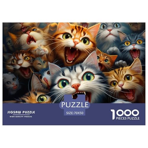 KatzePuzzle 1000 Teile ErwachseneNiedliche kleine Katzen Puzzle Erwachsene 1000 Teile Geschenkideen 70x50cm/1000pcs von TZOVPCDFA