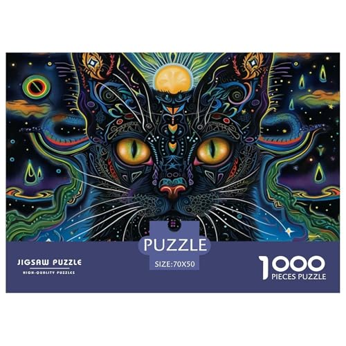 KatzePuzzle Für Erwachsene 1000 Teile Artistic KatzeHead Jigsaw Puzzle Mit 1000 Teilen Für Erwachsene Und Kinder Ab 8 Jahren 70x50cm/1000pcs von TZOVPCDFA