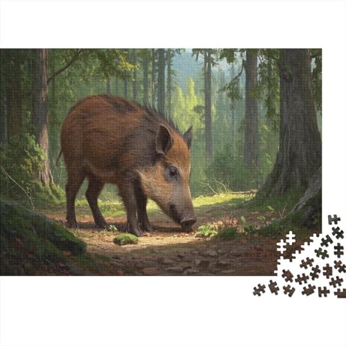 Kleines Wildschwein Puzzle 1000 Teile Puzzle Erwachsene UndKinder Ab Dschungel Tiere Farbpuzzle Geschicklichkeitsspiel Für Die Ganze Familie Wohndekoration 1000pcs (75x50cm) von TZOVPCDFA