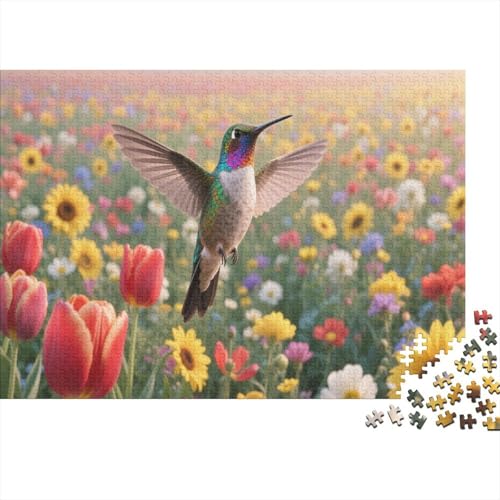 Kolibri Puzzle 1000 Teile Erwachsene UndKinder Ab Süße Tiere Farbpuzzle Geschicklichkeitsspiel Für Die Ganze Familie Wohndekoration 1000pcs (75x50cm) von TZOVPCDFA