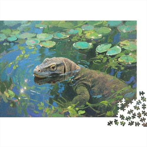 Komodo Drache Puzzle 1000 Teile Erwachsene UndKinder Ab Seen Farbpuzzle Geschicklichkeitsspiel Wohndekoration 1000pcs (75x50cm) von TZOVPCDFA