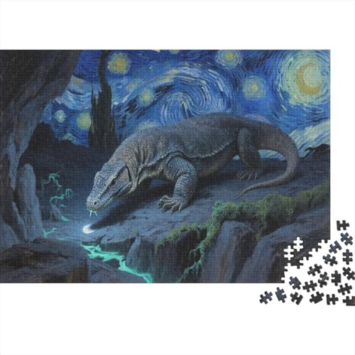 Komodo Drache Puzzle 1000 Teile Erwachsene UndKinder Ab heftige Tiere ImpossiblePuzzle Hat Sammelbedeutung Wohndekoration 1000pcs (75x50cm) von TZOVPCDFA