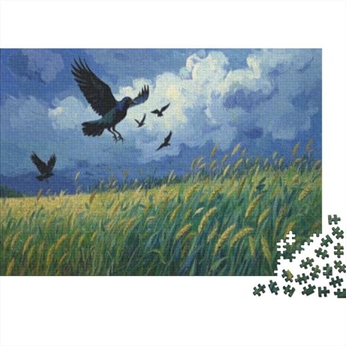 KrähePuzzles 1000 Teile Puzzle Puzzle Für Erwachsene Weizenfeld Farbpuzzle Geschicklichkeitsspiel Für Die Ganze Familie WohndekoRatteion 1000pcs (75x50cm) von TZOVPCDFA