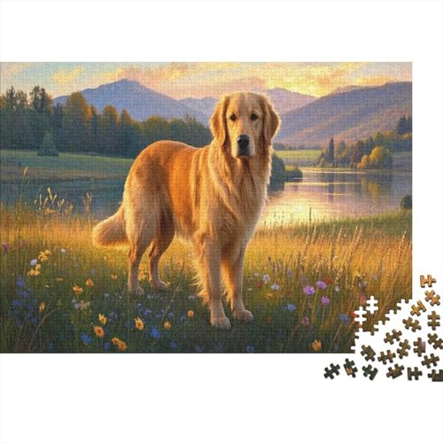 Labrador Retriever Puzzle 1000 Teile Puzzle Erwachsene UndKinder Ab Seeseite Farbpuzzle Geschicklichkeitsspiel Für Die Ganze Familie Wohndekoration 1000pcs (75x50cm) von TZOVPCDFA