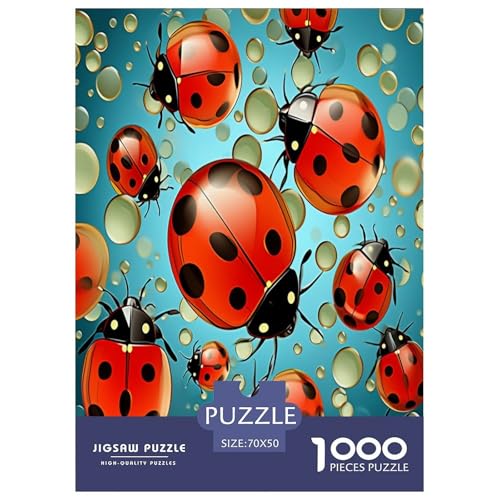 Ladybird Puzzle 1000-teilige Schwer Puzzle Spielzeug Pädagogisches Spiel Impossible Herausforderungsspielzeug Für Erwachsene Kinder 70x50cm/1000pcs von TZOVPCDFA