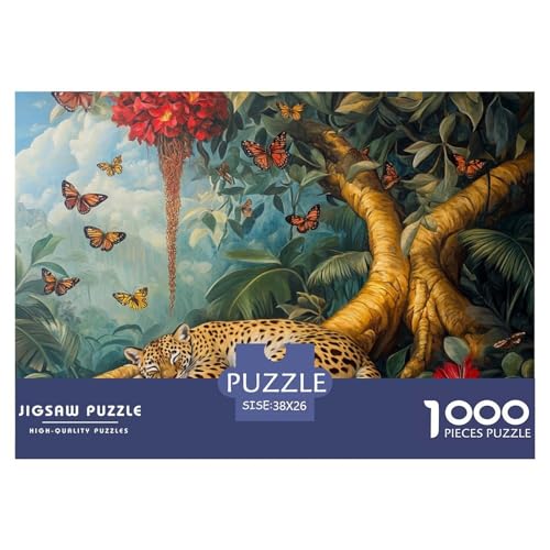 Leopard1000 Teile, Premium Quality, Für Erwachsene Und Kinder Ab 12 Jahren Puzzle, Farbig （Tropical Rain Forest） 38x26cm/1000pcs von TZOVPCDFA