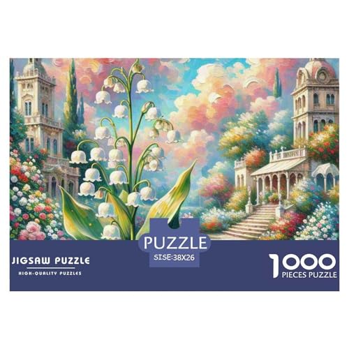 Lilie des Tals– Puzzle 1000 Teile, Geschicklichkeitsspiel Für Die Ganze Familie, Buntes Legespiel, Erwachsenenpuzzle Ab 14 Jahren（Castle） 38x26cm/1000pcs von TZOVPCDFA