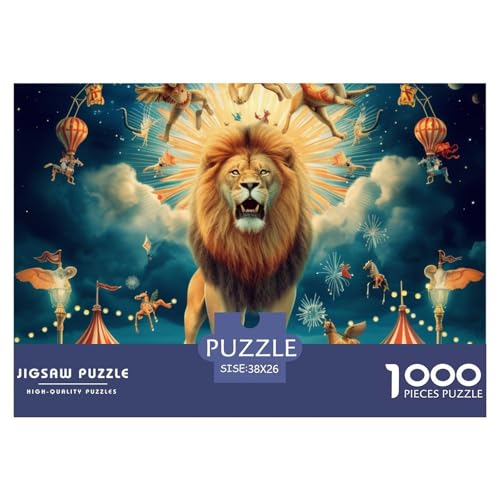 Löwen– Puzzle 1000 Teile, Geschicklichkeitsspiel Für Die Ganze Familie, Buntes Legespiel, Erwachsenenpuzzle Ab 14 Jahren（Circus） 38x26cm/1000pcs von TZOVPCDFA