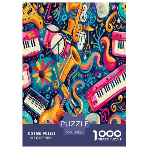 Musikalische Note Puzzle 1000-teilige Schwer Puzzle Spielzeug Pädagogisches Spiel Impossible Herausforderung Spielzeug Für Erwachsene Kinder 38x26cm/1000pcs von TZOVPCDFA