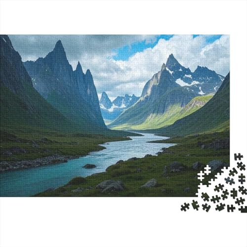 Naturwunder Puzzle 1000 Teile Puzzle Für Erwachsene Und Kinder Ab 14 Jahren Berge und Flüsse Farbpuzzle Hat Sammelbedeutung WohndekoRatteion 1000pcs (75x50cm) von TZOVPCDFA