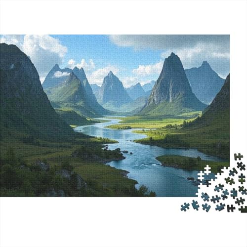 Naturwunder Puzzlesc 1000 Teile Pragser Puzzle Für Erwachsene Berge und Flüsse ImpossiblePuzzle Für Die Ganze Familie WohndekoRatteion 1000pcs (75x50cm) von TZOVPCDFA