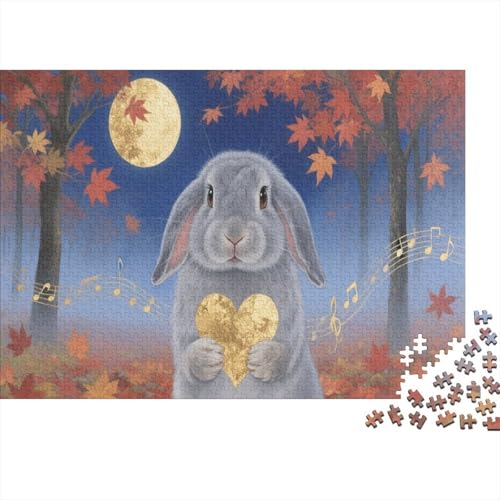 Niederländischer Lop Puzzle 1000 Teile Erwachsene UndKinder Ab Süße Tiere Farbpuzzle Geschicklichkeitsspiel Für Die Ganze Familie Wohndekoration 1000pcs (75x50cm) von TZOVPCDFA