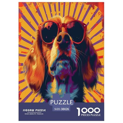 Niedlicher Hund Puzzles 1000 Teile Schwer Puzzle Spielzeug Lernspiel Impossible Herausforderung Spielzeug Für Erwachsene Und Kinder Ab 12 Jahren 38x26cm/1000pcs von TZOVPCDFA