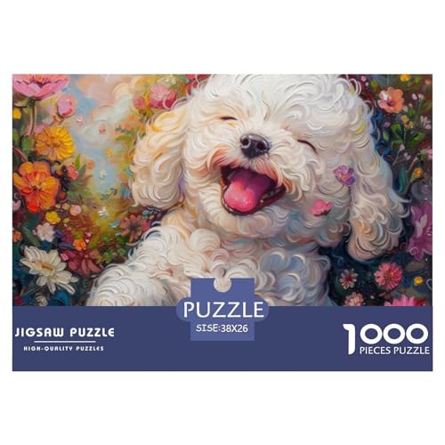 Niedlicher Welpe– Puzzle 1000 Teile, Geschicklichkeitsspiel Für Die Ganze Familie, Buntes Legespiel, Erwachsenenpuzzle Ab 14 Jahren（Teddy Dog） 38x26cm/1000pcs von TZOVPCDFA