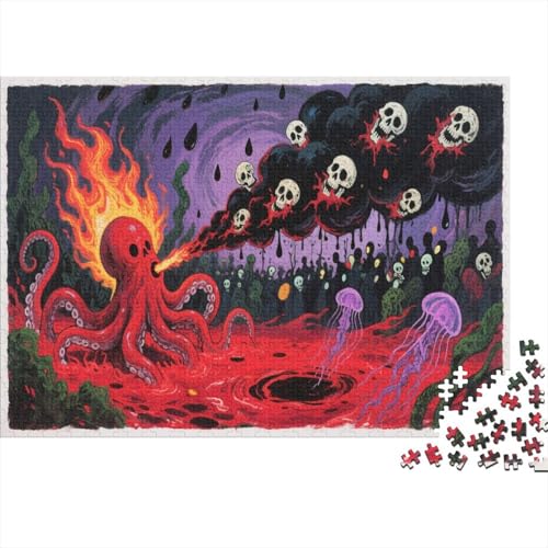 Octopus Puzzle 1000 Teile Pragser Erwachsene UndKinder Ab Teufel Kid ImpossiblePuzzle Hat Sammelbedeutung Wohndekoration 1000pcs (75x50cm) von TZOVPCDFA