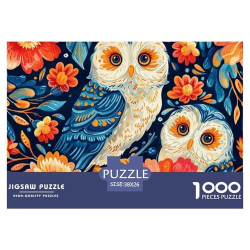 Owl– Sonnenblumen– Lustiges Puzzle – Puzzle Für Erwachsene – 100% Recycelter Karton – 1000 Teile 38x26cm/1000pcs von TZOVPCDFA