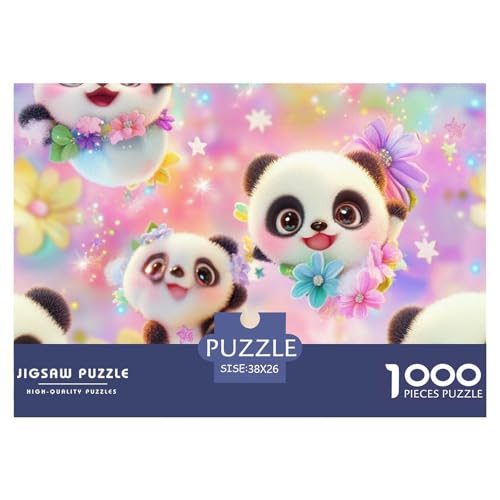 Panda– Puzzle 1000 Teile, Geschicklichkeitsspiel Für Die Ganze Familie, Buntes Legespiel, Erwachsenenpuzzle Ab 14 Jahren（Cute Animals） 38x26cm/1000pcs von TZOVPCDFA