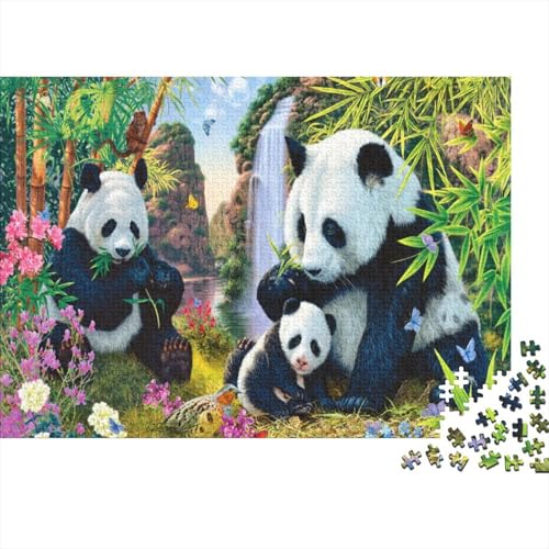 PandaPuzzles 1000 Teile Puzzle Puzzle Für Erwachsene Pflanzenfresser Farbpuzzle Geschicklichkeitsspiel Für Die Ganze Familie WohndekoRatteion 1000pcs (75x50cm) von TZOVPCDFA