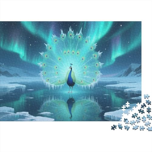 Pavo ReAlpenuzzles 1000 Teile Erwachsene Der König der Vögel Farbpuzzle Geschicklichkeitsspiel Für Die Ganze Familie Wohndekoration 1000pcs (75x50cm) von TZOVPCDFA